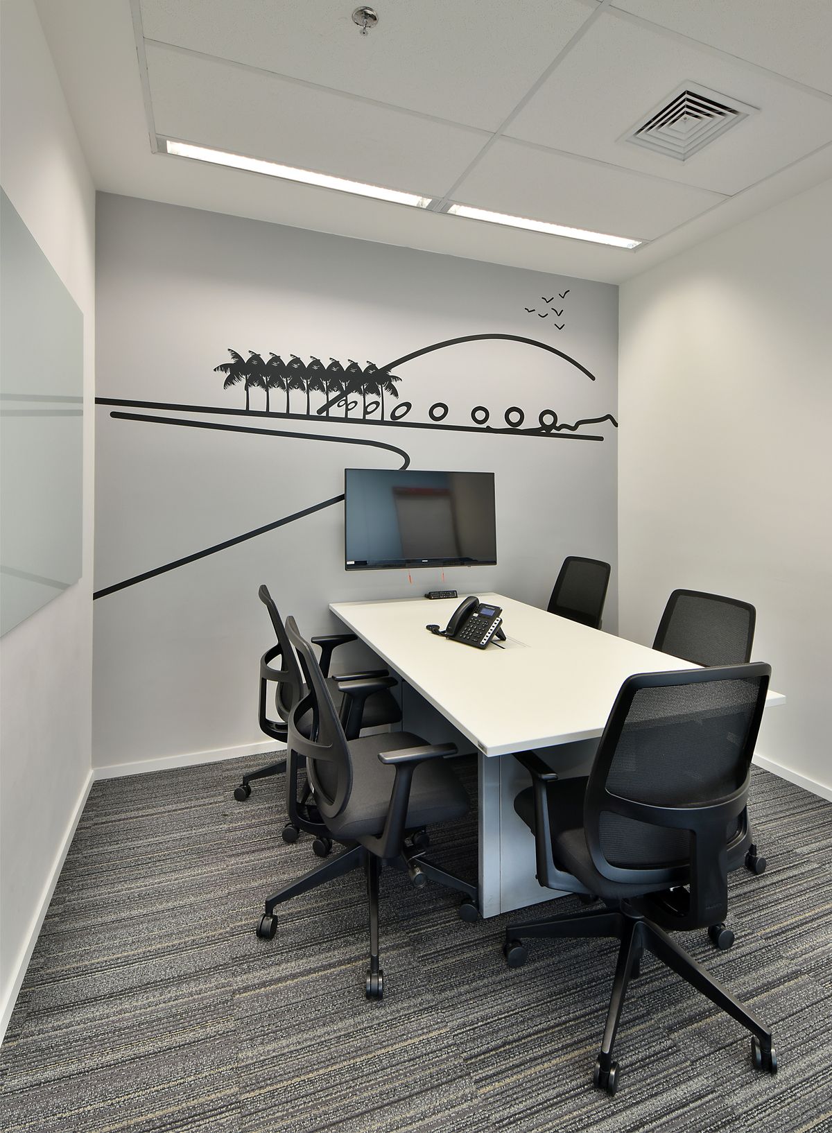 Acoustic Conference Suite with Concealed Ring LED Chandelier #24